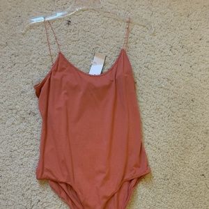 Brown-orange bodysuit with thin straps